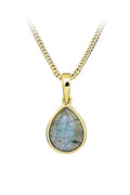 LBJ Jewellery Teardrop Labradorite Gold Plated Pendant P118811G, packshot