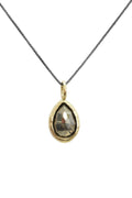 LBJ Jewellery Two Colour Pyrite Multicolour Necklace N19178, detail