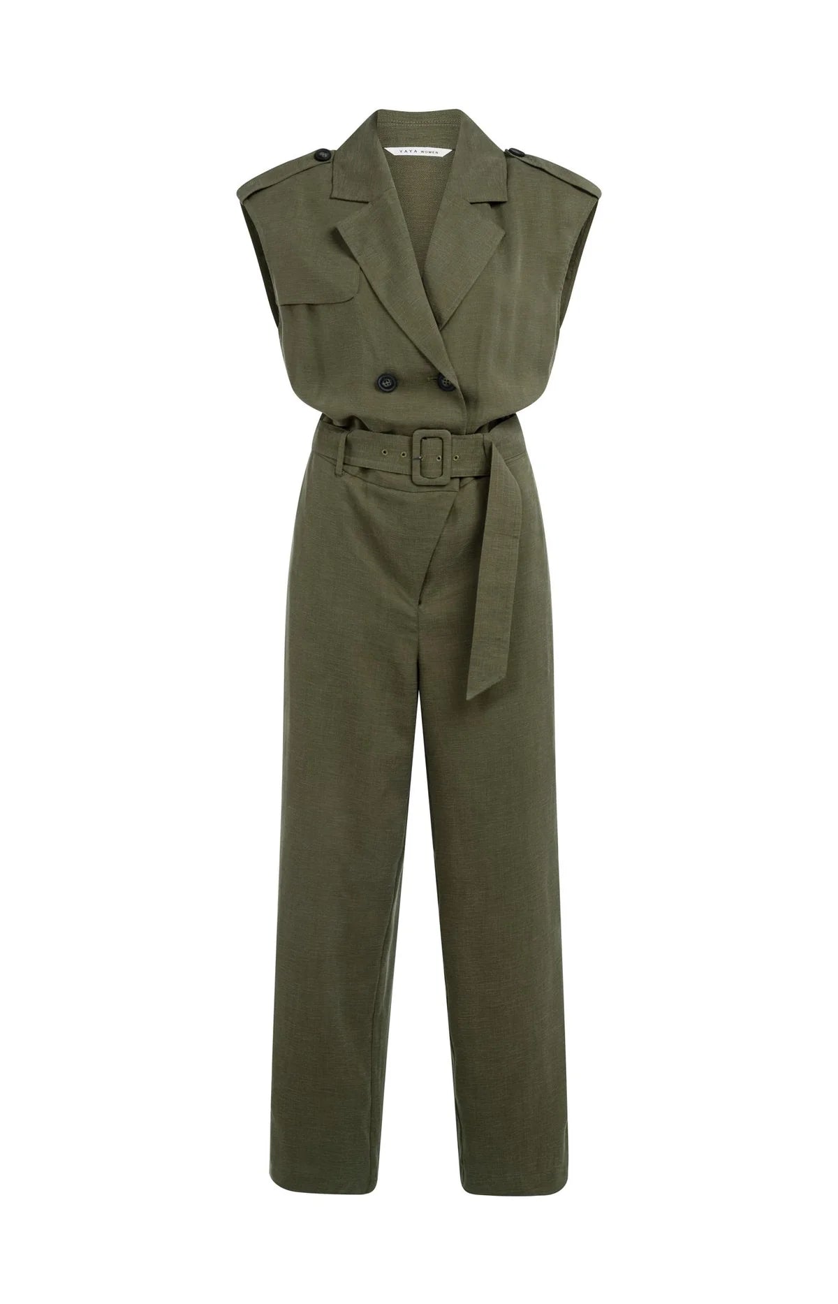 Yaya 01-341026-604 Army Green Jumpsuit