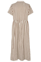 Lolly's Laundry AliyaLl Dark Mokka Stripe Maxi Shirt Dress 26163-3024 87
