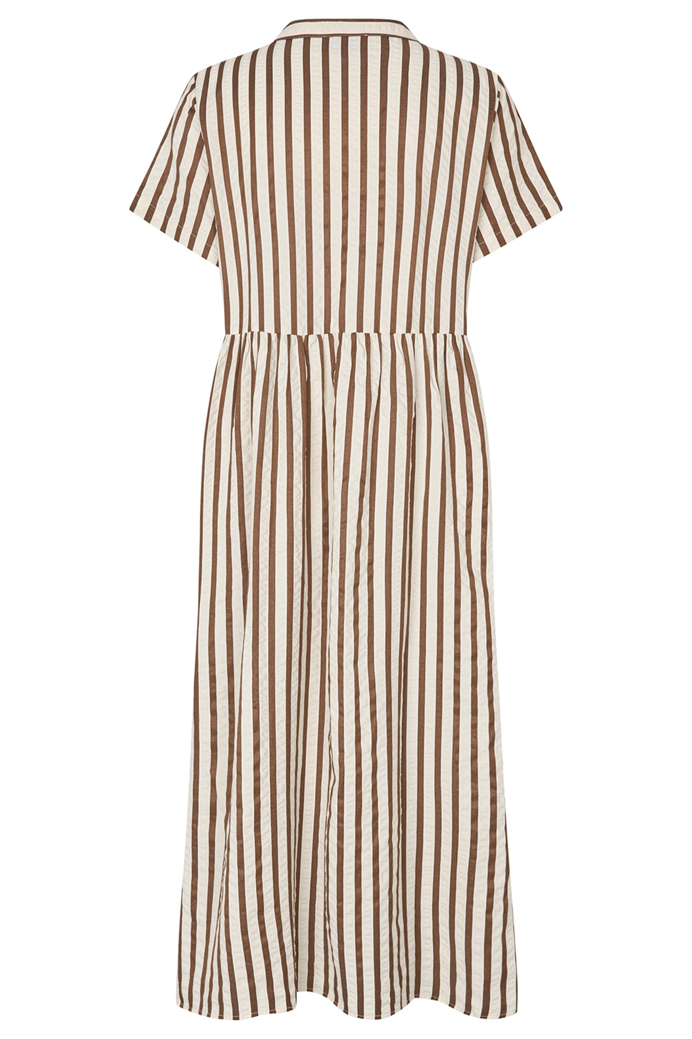 Lolly's Laundry AliyaLl Dark Mokka Stripe Maxi Shirt Dress 26163-3024 87