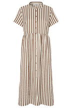 Lolly's Laundry AliyaLl Dark Mokka Stripe Maxi Shirt Dress 26163-3024 87