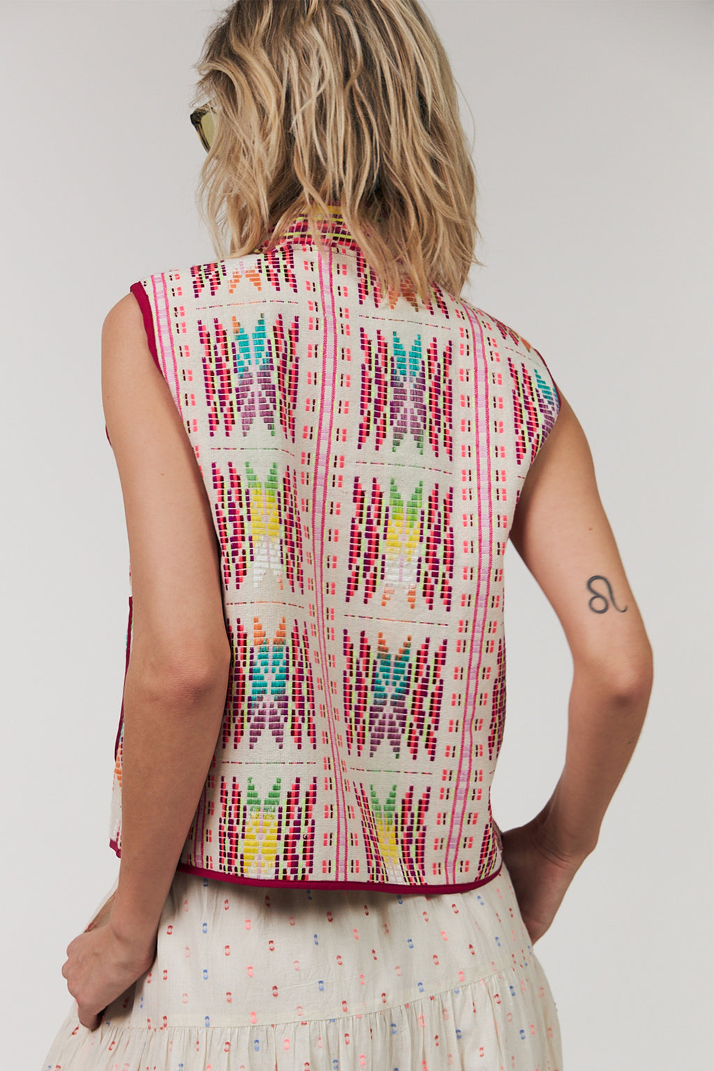 Lolly's Laundry CairoLL Pink Ikat Quilt Gilet 26155-1040 51