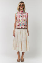 Lolly's Laundry CairoLL Pink Ikat Quilt Gilet 26155-1040 51