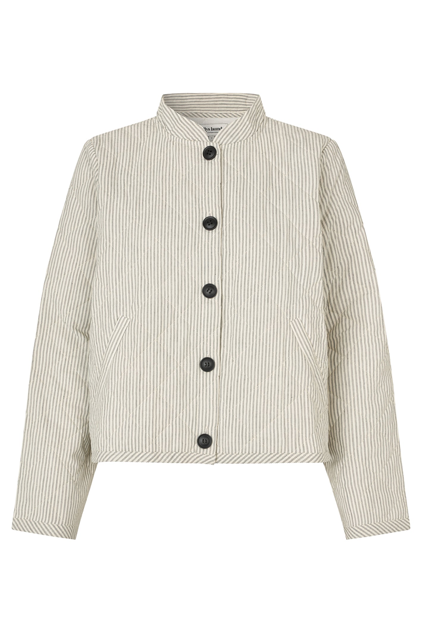 Lolly's Laundry EmiliaLL Grey Stripe Quilt Jacket 26133-6003 80