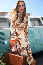Lolly's Laundry SaraiLL Creme Print Shirt Dress 26102-3000 02