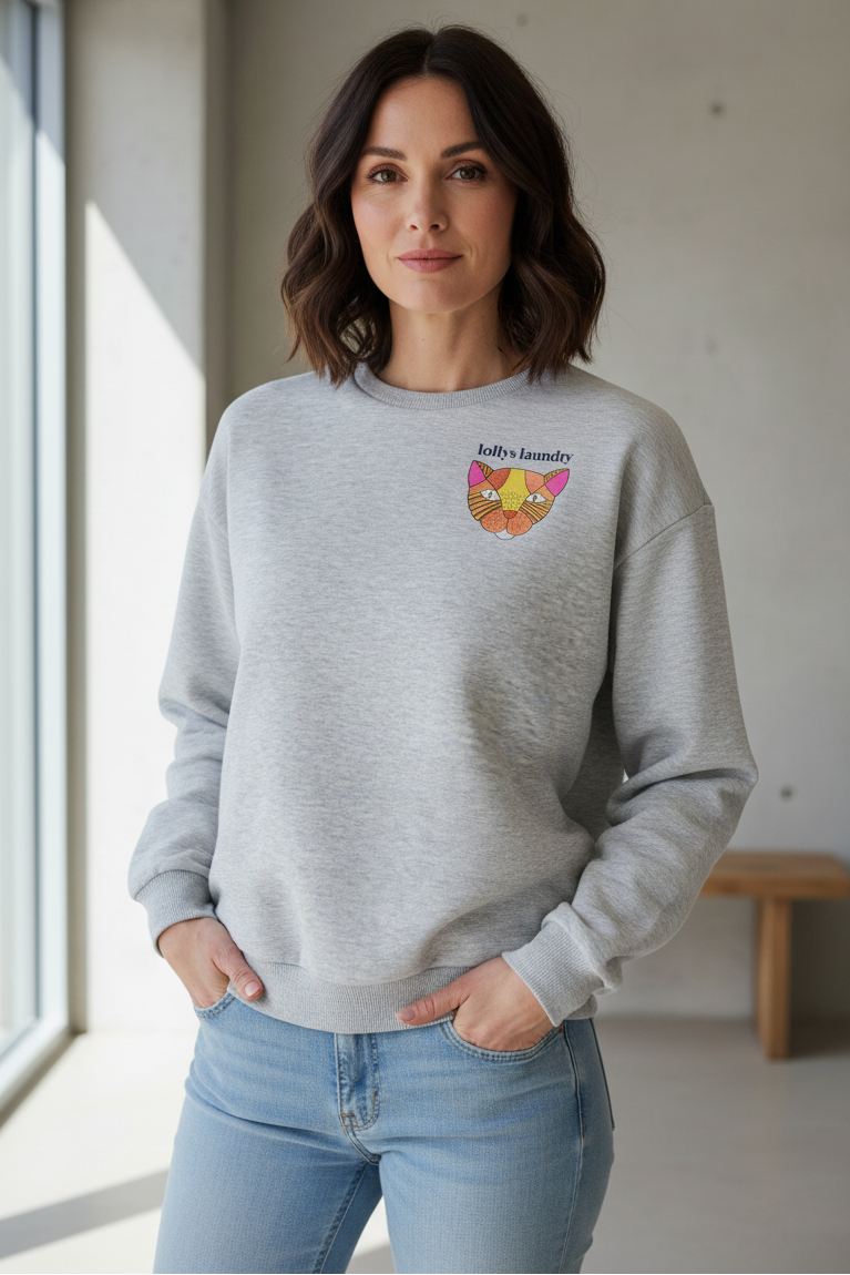 Lolly's Laundry SydneyLL Light Grey Melange Sweatshirt 26193-1071 13