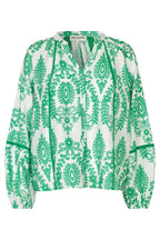 Lolly's Laundry VeroLL Light Green Print Long Sleeve Shirt 26173-1088 41