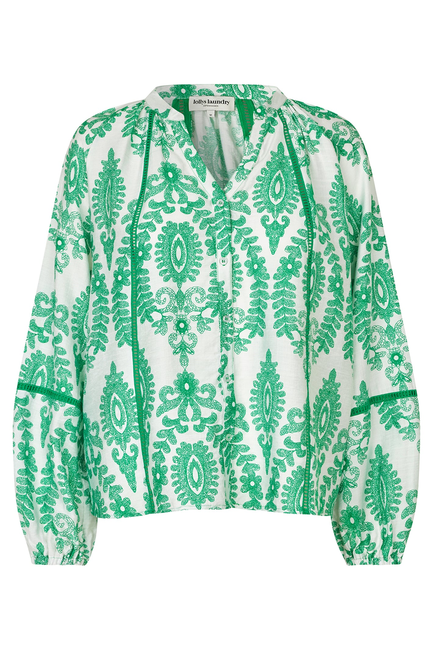 Lolly's Laundry VeroLL Light Green Print Long Sleeve Shirt 26173-1088 41