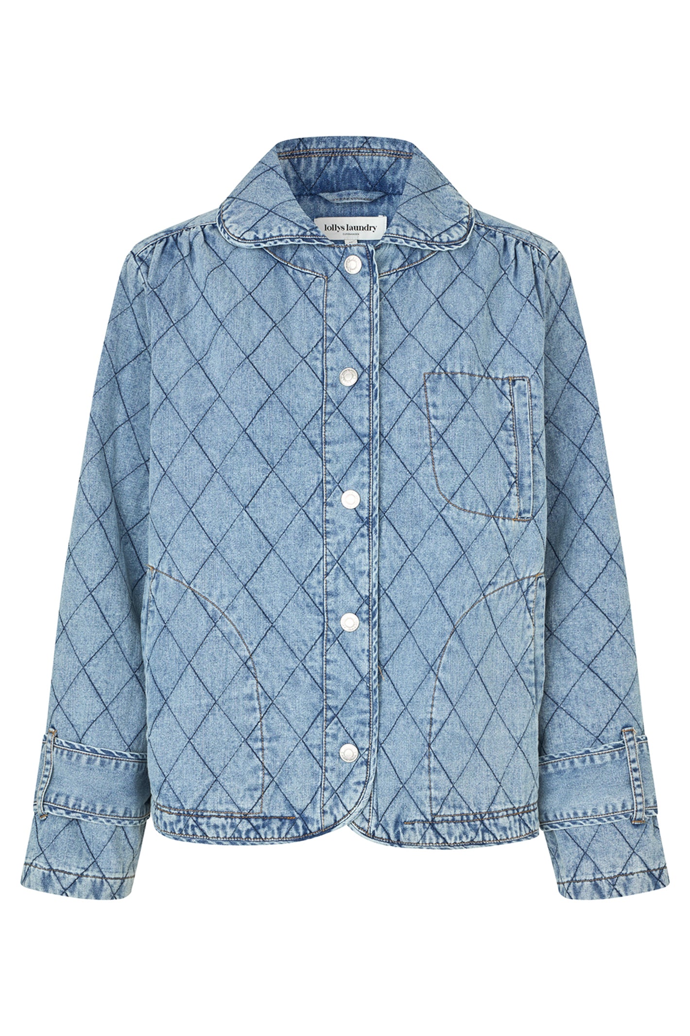 Lolly's Laundry ViolaLL Washed Denim Blue Quilted Jacket 26119-6002 100