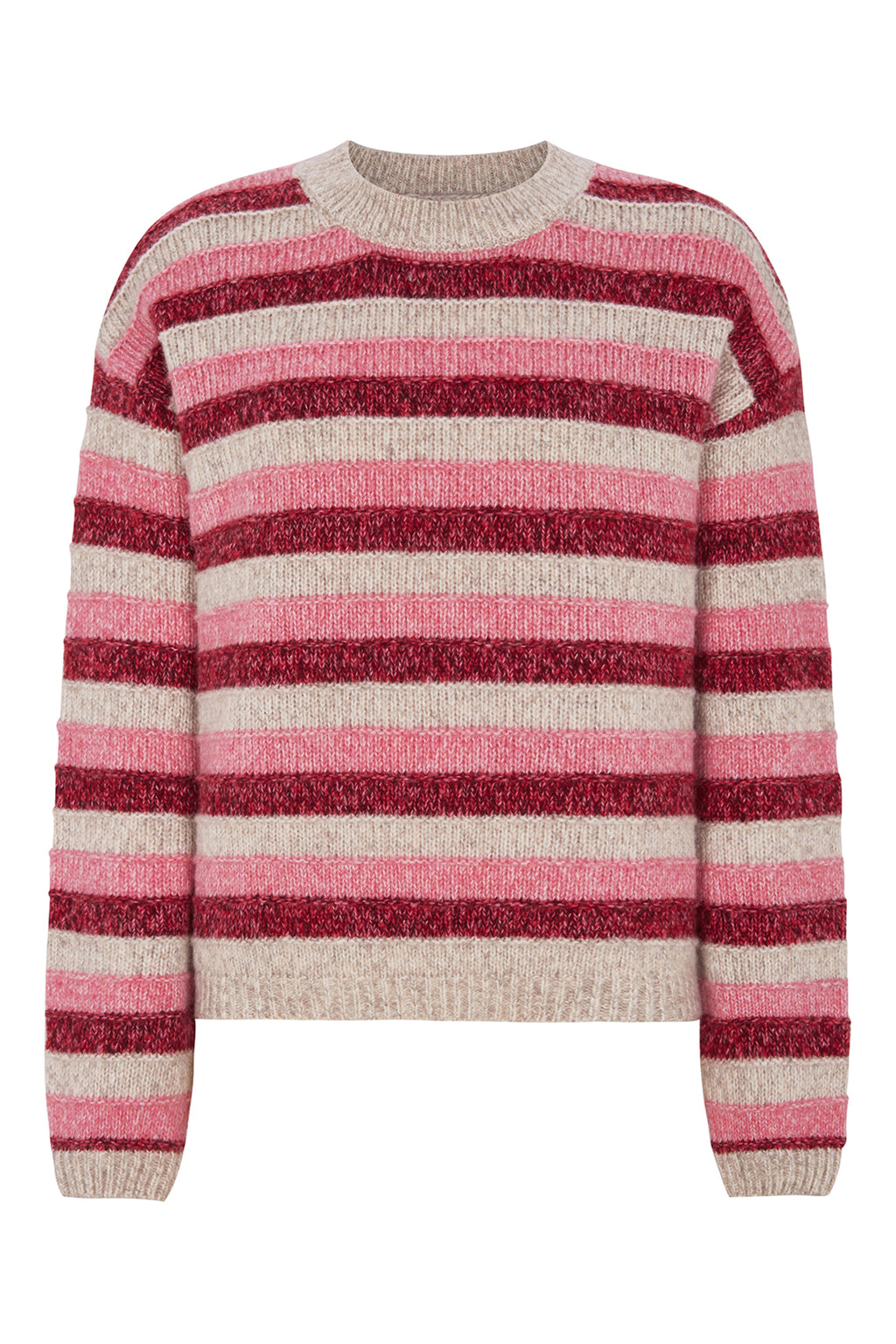Lollys Laundry MacieLL Pink Stripe Knit Jumper 26413-5024, front packshot
