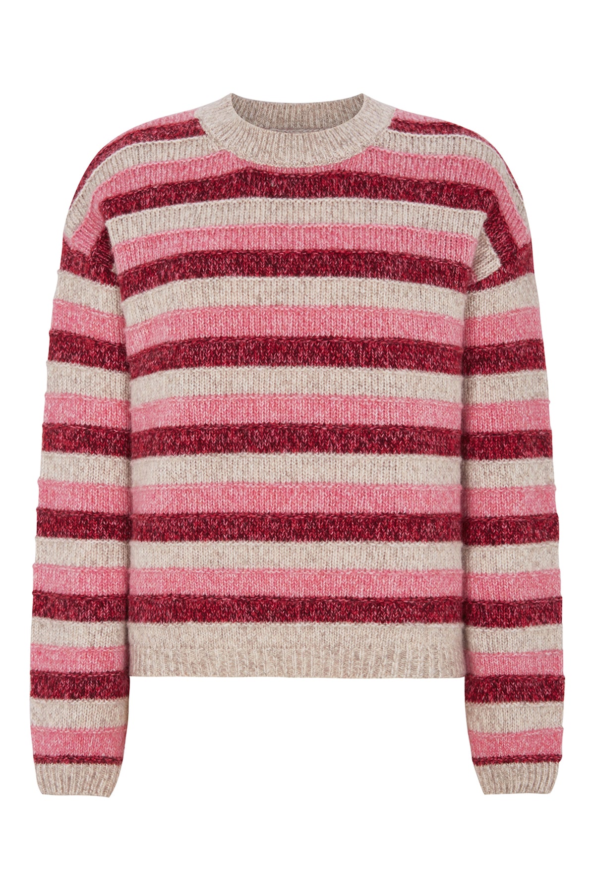 Lollys Laundry MacieLL Pink Stripe Knit Jumper 26413-5024, front packshot