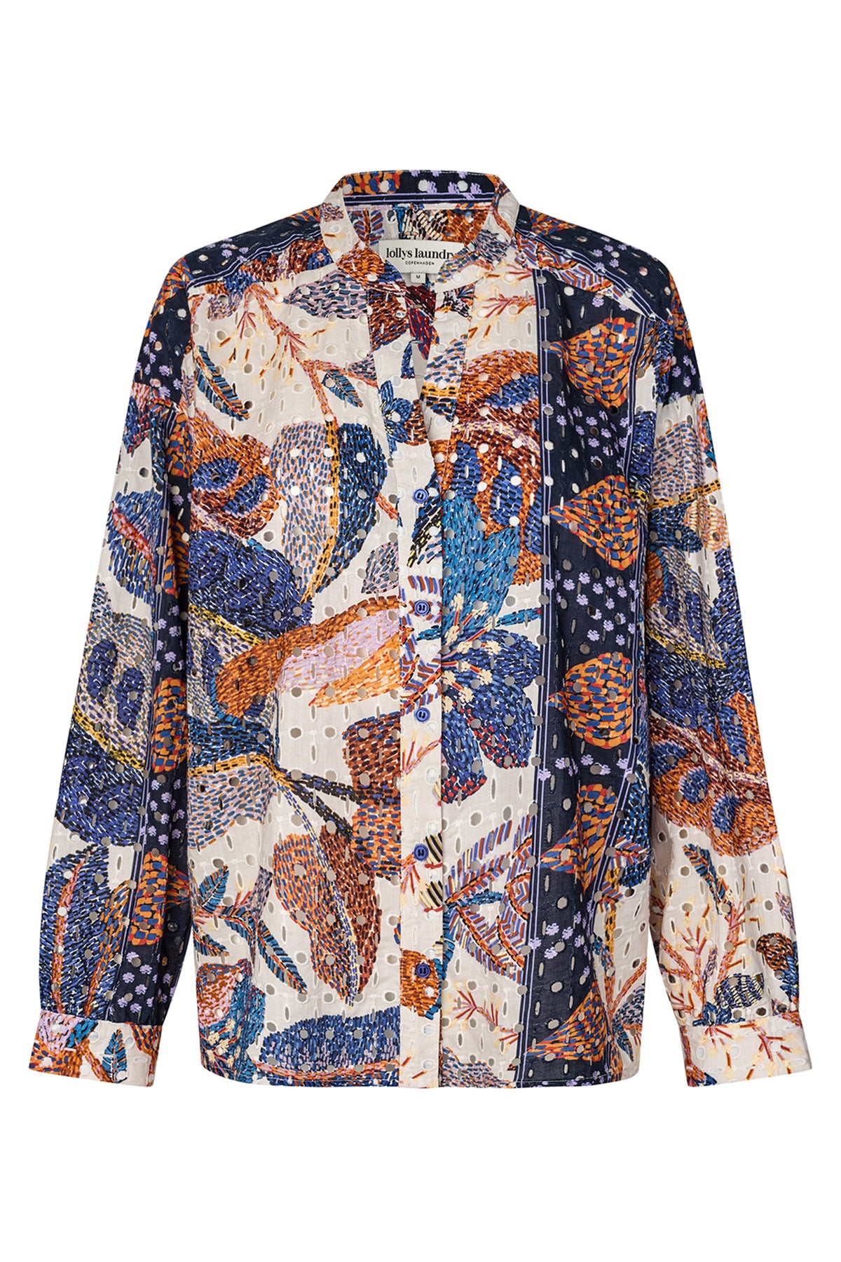 Lollys Laundry ScottieLL Multicolour Patchwork Print Shirt 26403-1071, front packshot showing the print panels