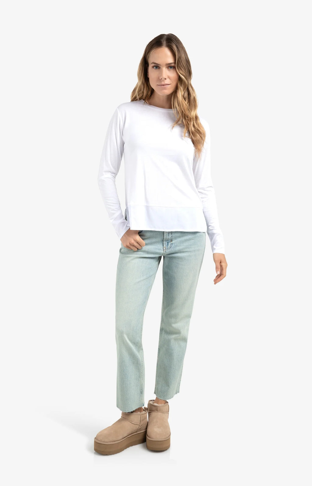 Yaya Long sleeve top - White