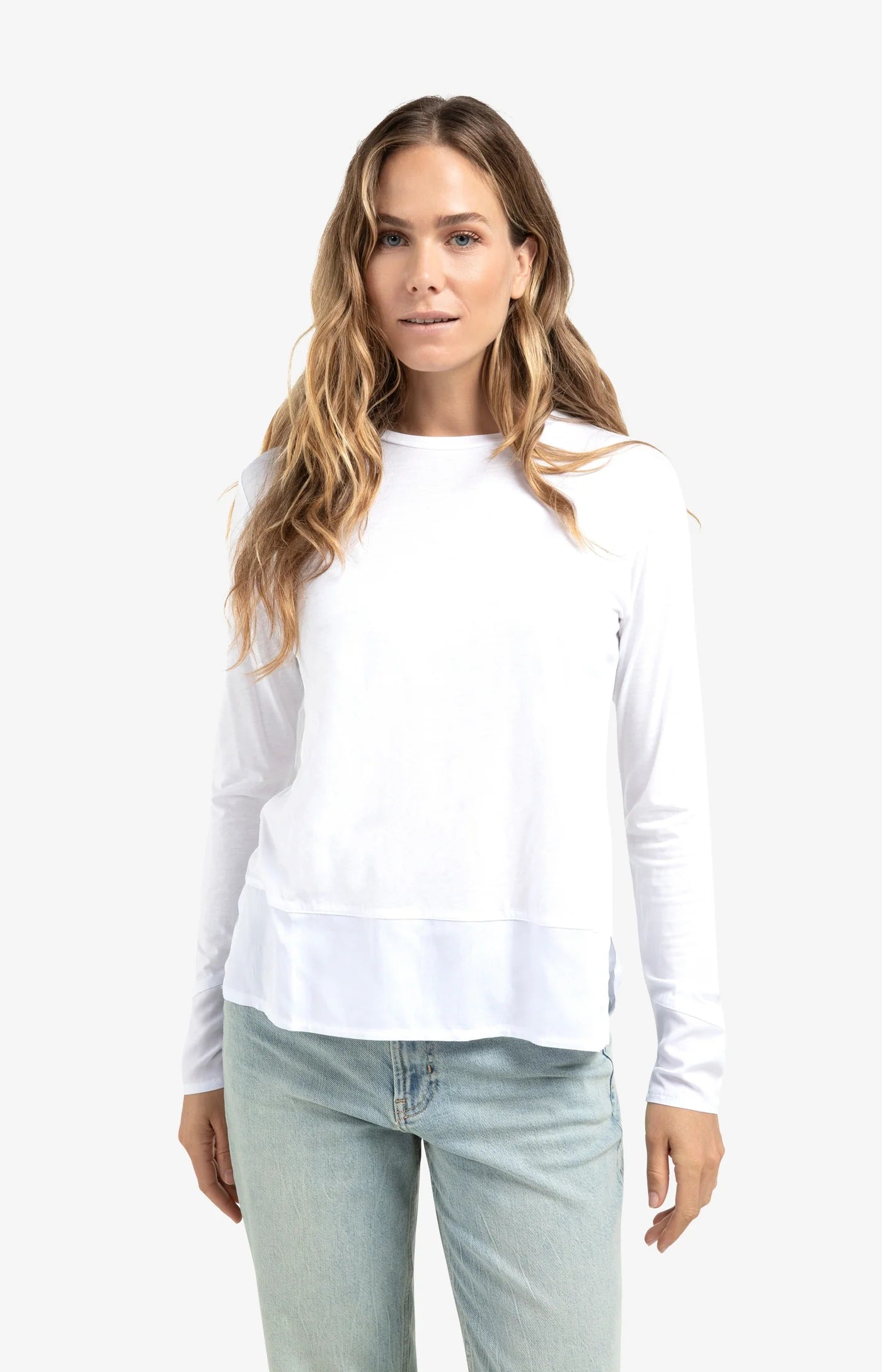 Yaya Long sleeve top - White