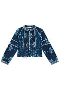 Maison Hotel 14182 Shibori Dreams Ocean Ink Blue Sora Blouse