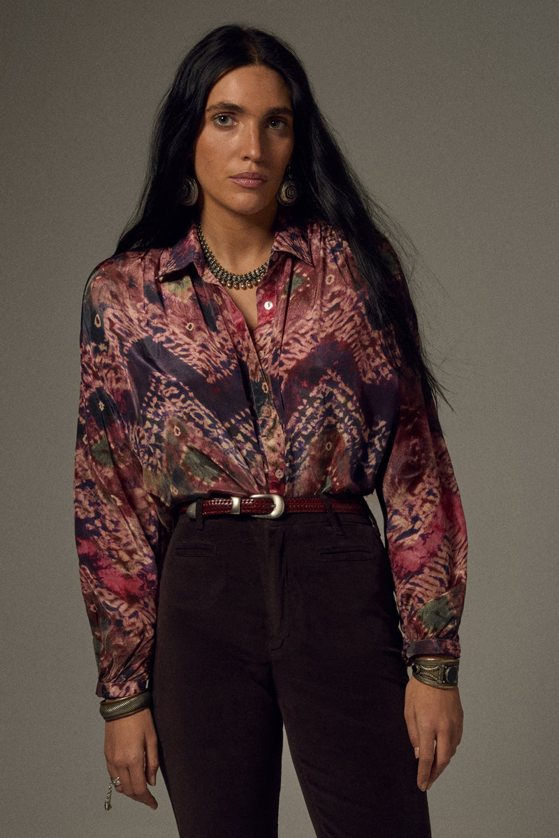 Maison Hotel Ayahuasca Janis Rainbow Pink Shirt 16029, styled