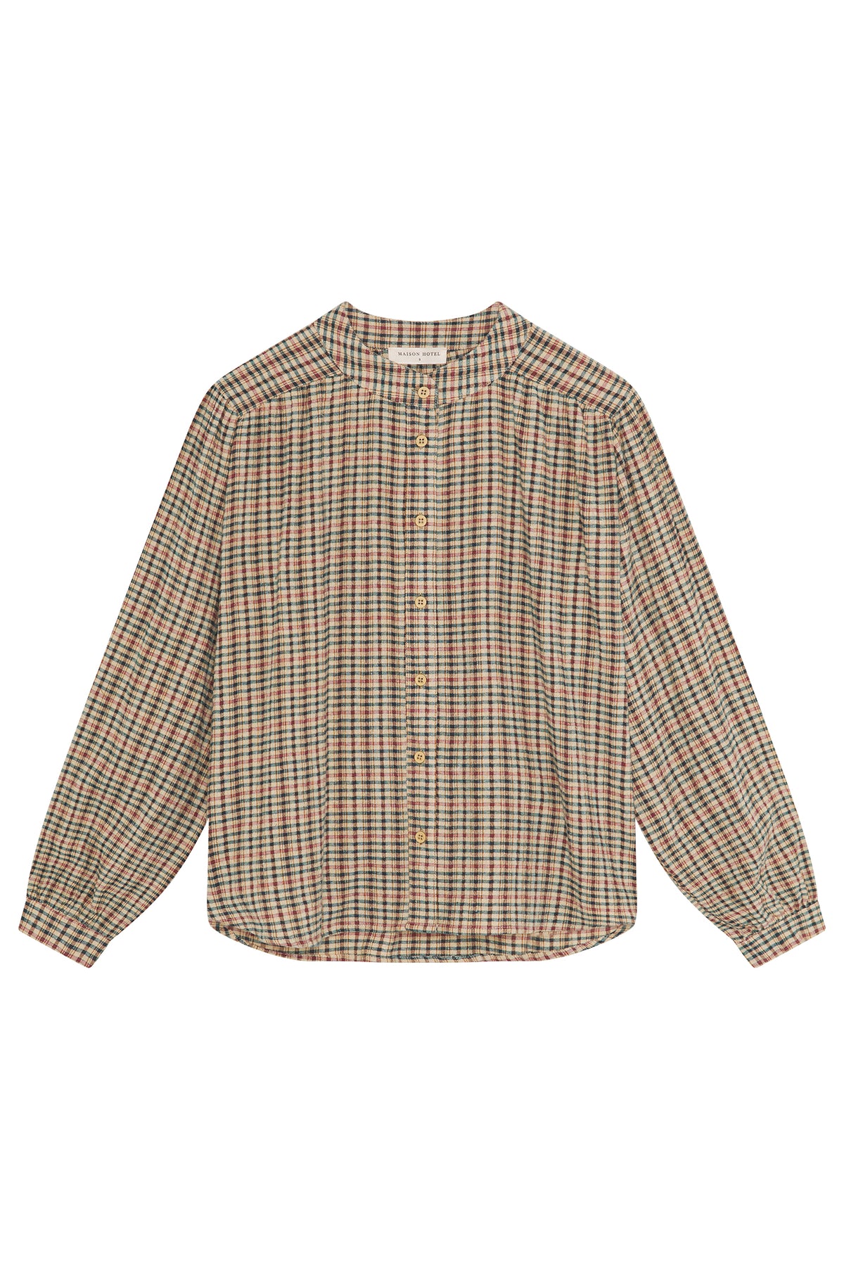 Maison Hotel Ceday Valley Vera Rustic Plaid Beige Shirt 15450, packshot