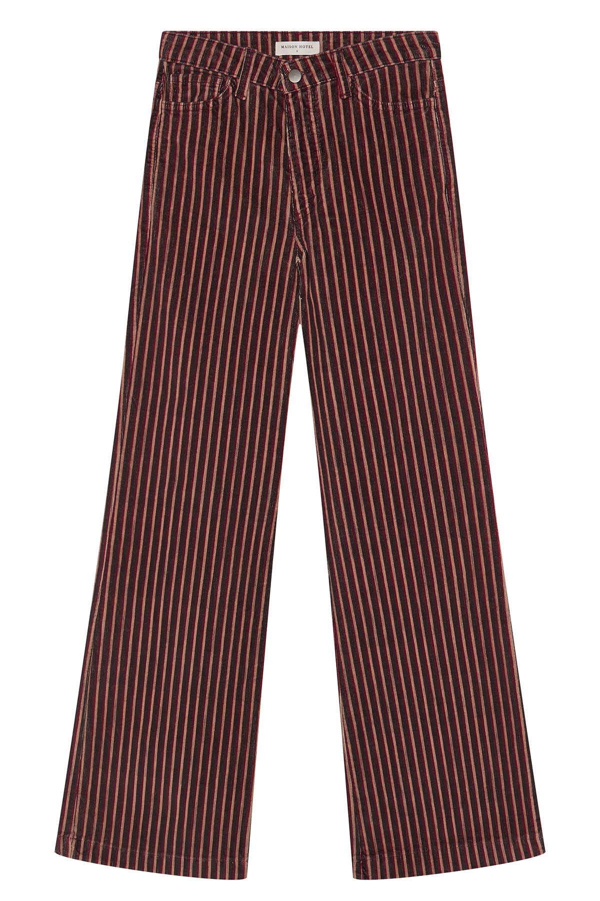 Maison Hotel Riviera 69 Marceau Retro Stripes Brown Pant 15425, packshot