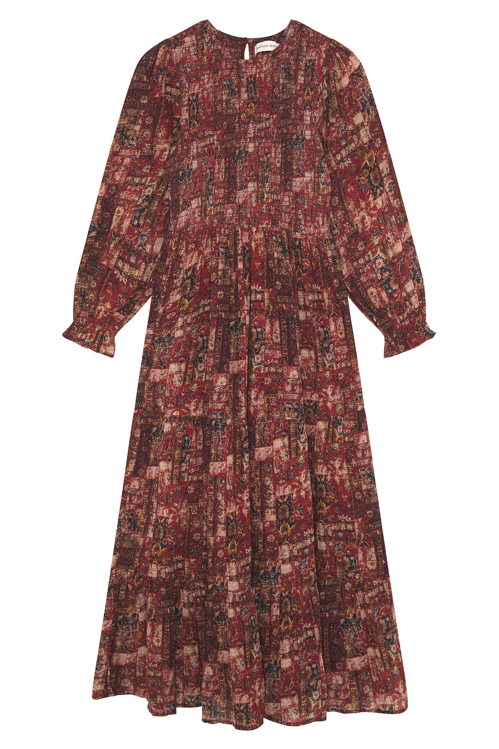Maison Hotel Vintage Patch Leandra Tobacco Red Dress 15682, packshot