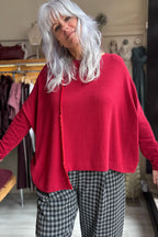 Mama B Charlotte Scuro Red Jumper 17237, three-quarter view