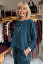 Mama B Kira AW26 Atlantic Blue Jumper, front view