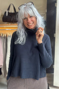 Mama B Moyet Notte Navy Jumper 17237, front view