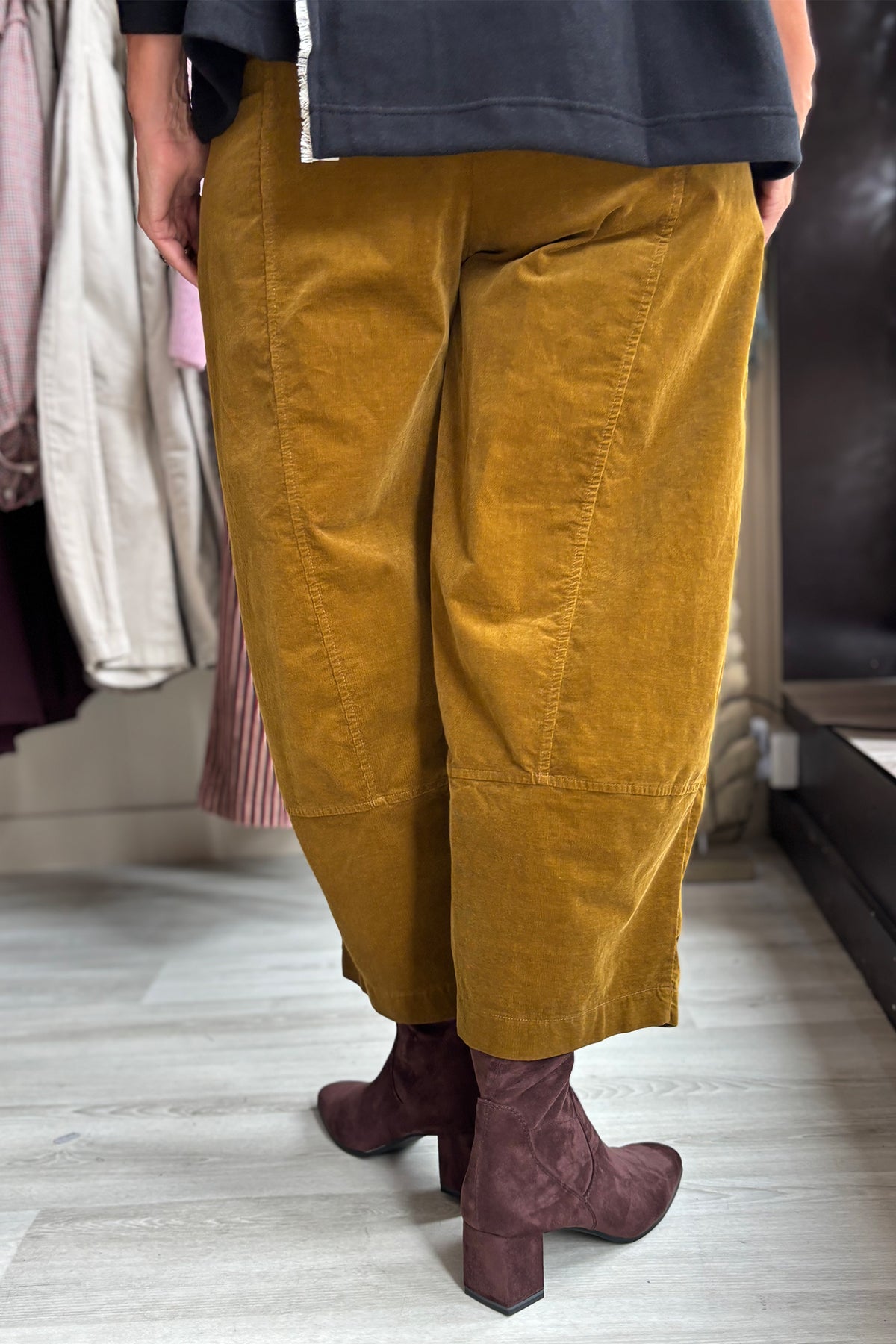 Mama B Rima V Caramello Yellow TVELL Trousers, back view