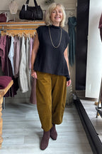 Mama B Rima V Caramello Yellow TVELL Trousers, full length