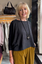 Mama B Rita Nero Black Jumper One Size, front view