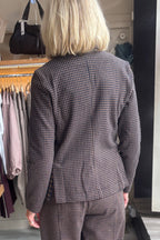 Mama B Yasmin Notte Brown Small Check 33846 Jacket, back view
