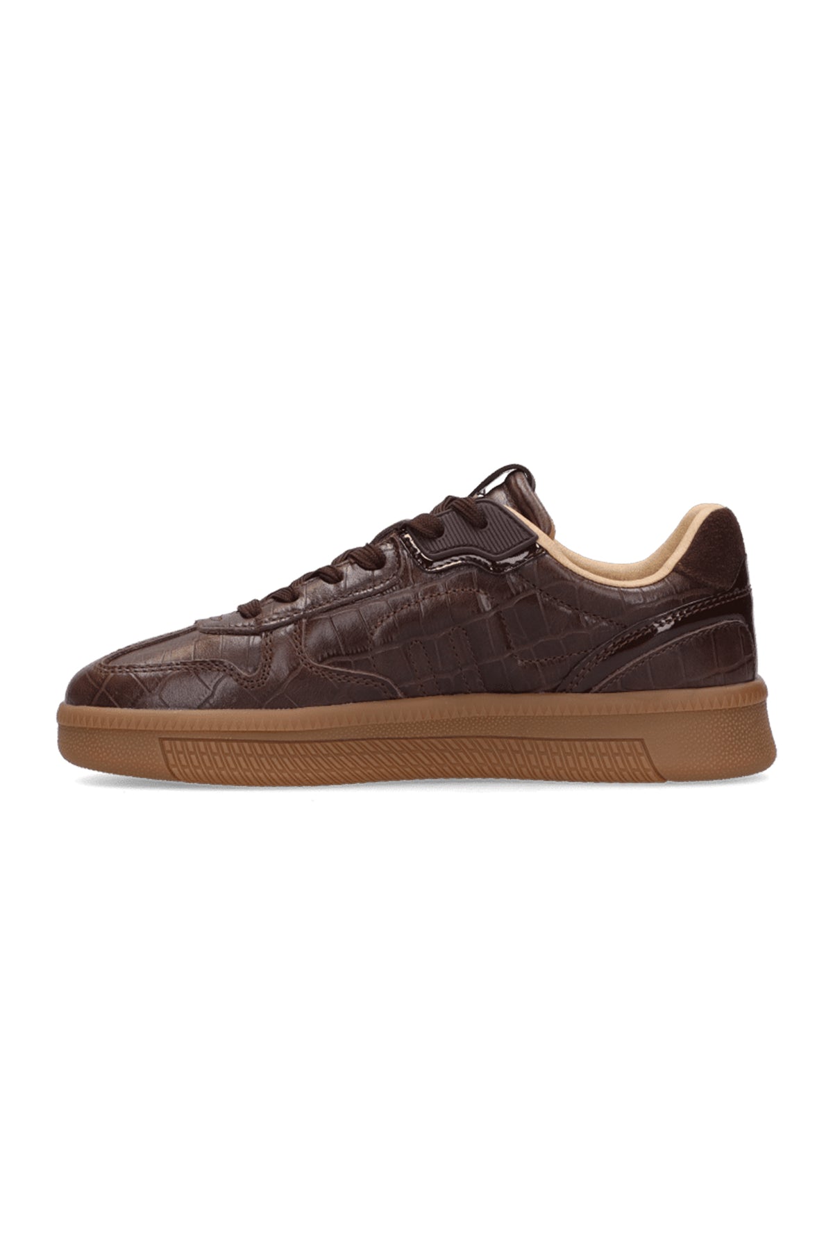 Maruti YALE Brown Croco Trainers 66.1844.01, inside view