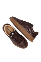 Maruti YALE Brown Croco Trainers 66.1844.01, top and side view