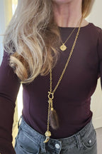 Misgraceful 18k Gold Plated Boho Long Vintage Charm Necklace