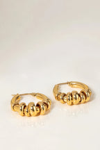 Misgraceful 18k Gold Plated Multi-Ring Contemporary Hoop Earrings