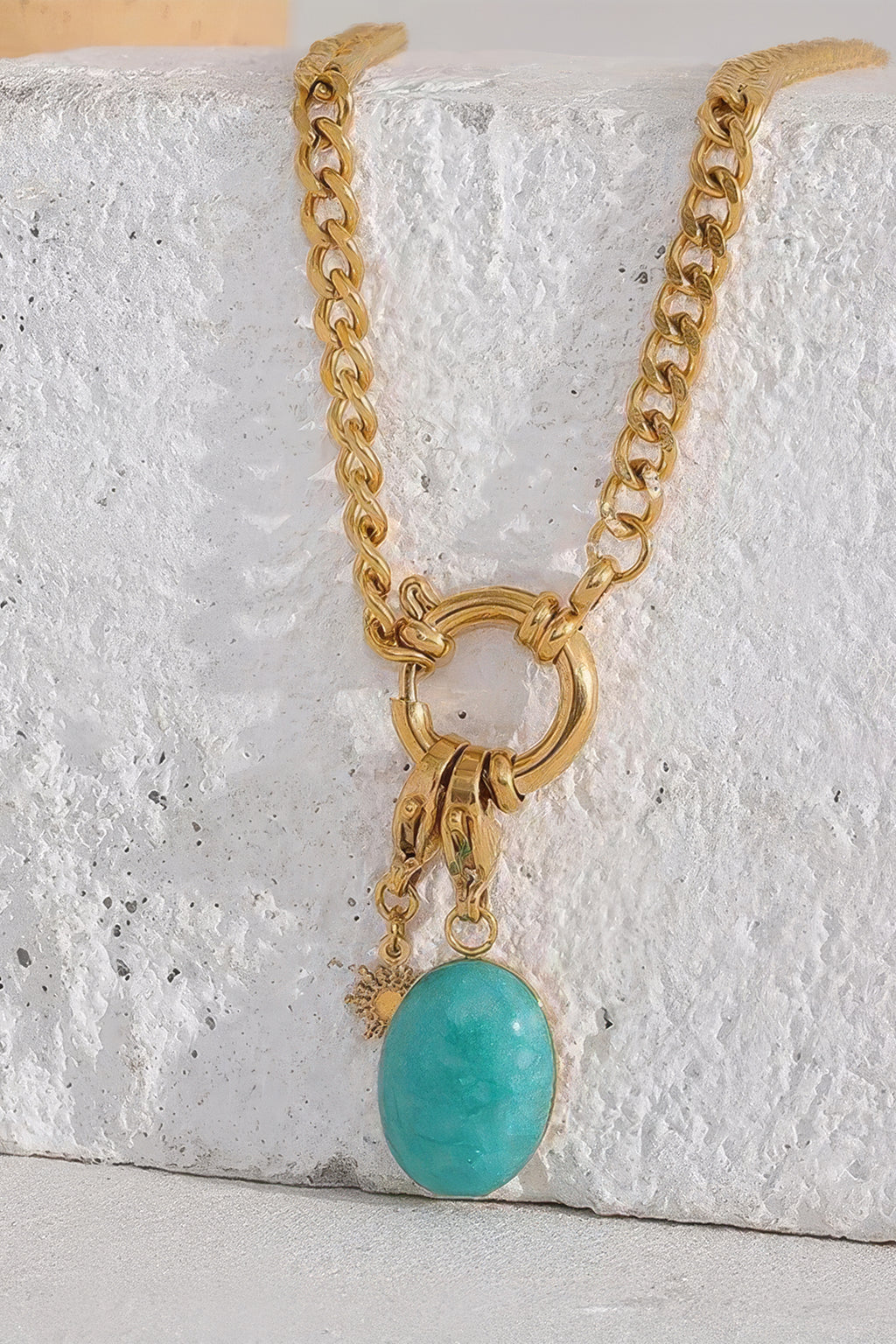 Misgraceful Ibiza Turquoise Large Pendant Necklace