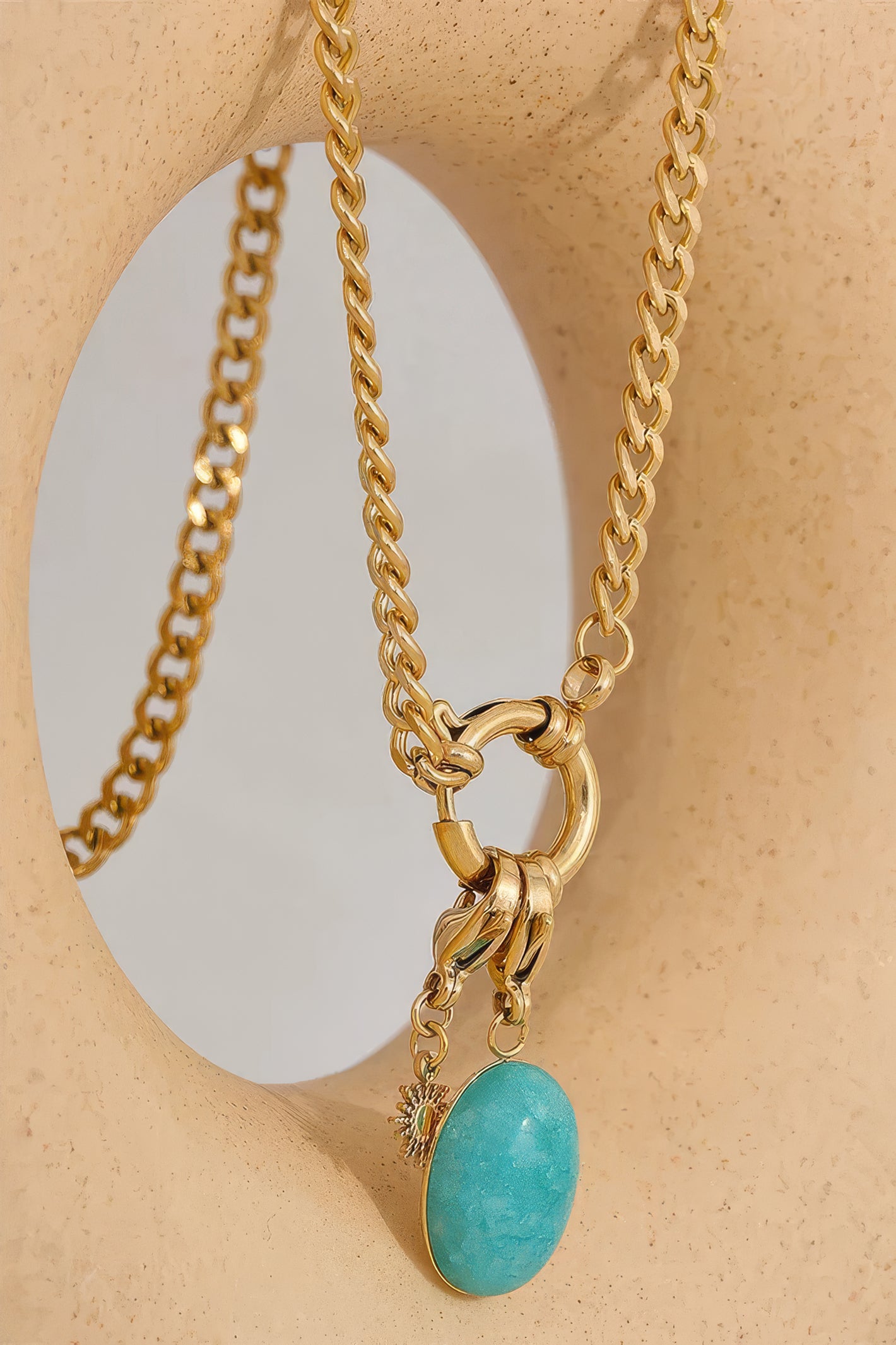 Misgraceful Ibiza Turquoise Large Pendant Necklace