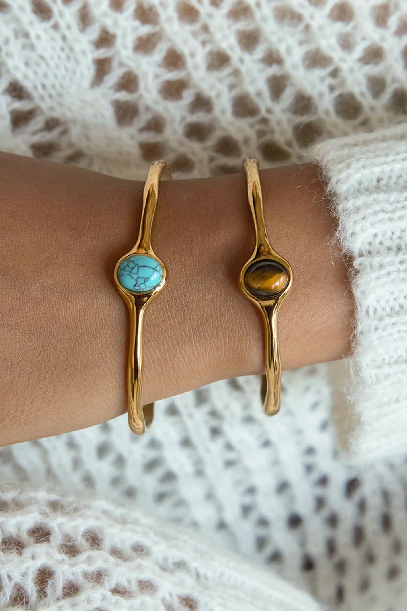 Misgraceful Oval Gemstone Tiger's Eye Bracelet