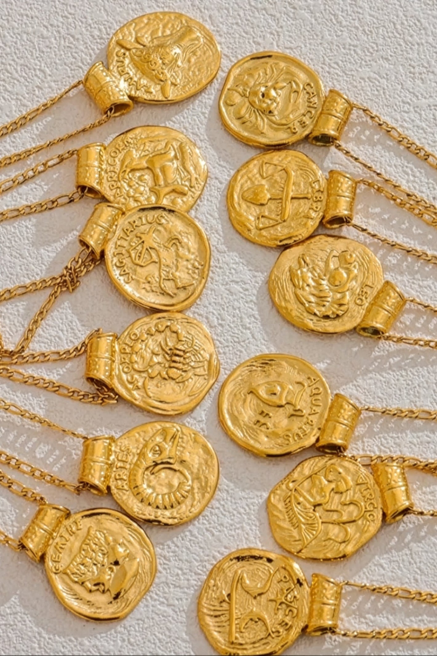 Misgraceful 18k Gold Plated Zodiac Pendant Necklace