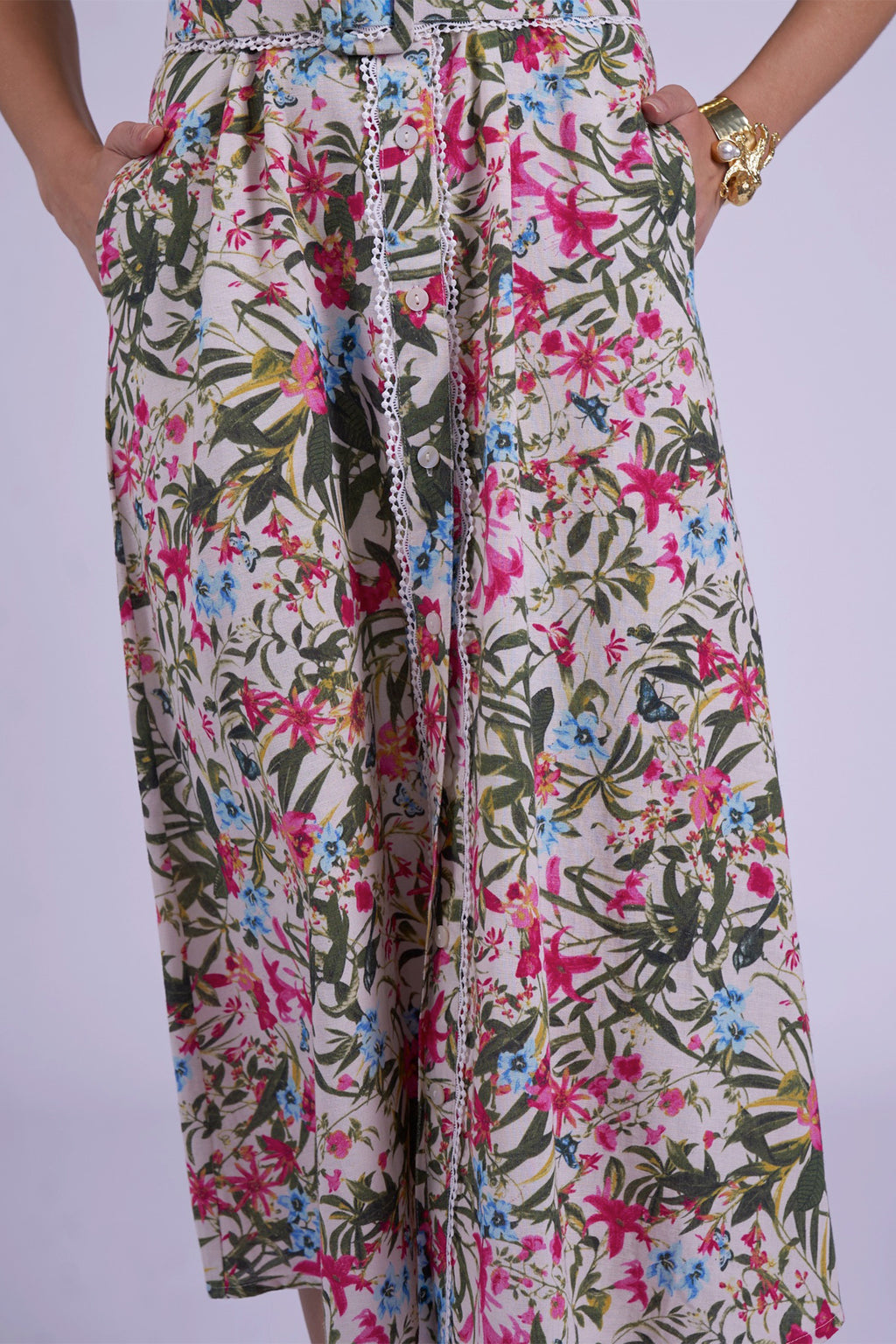 New Day Originals Sydney Botanical Print Cotton Shirt Dress