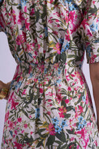 New Day Originals Sydney Botanical Print Cotton Shirt Dress