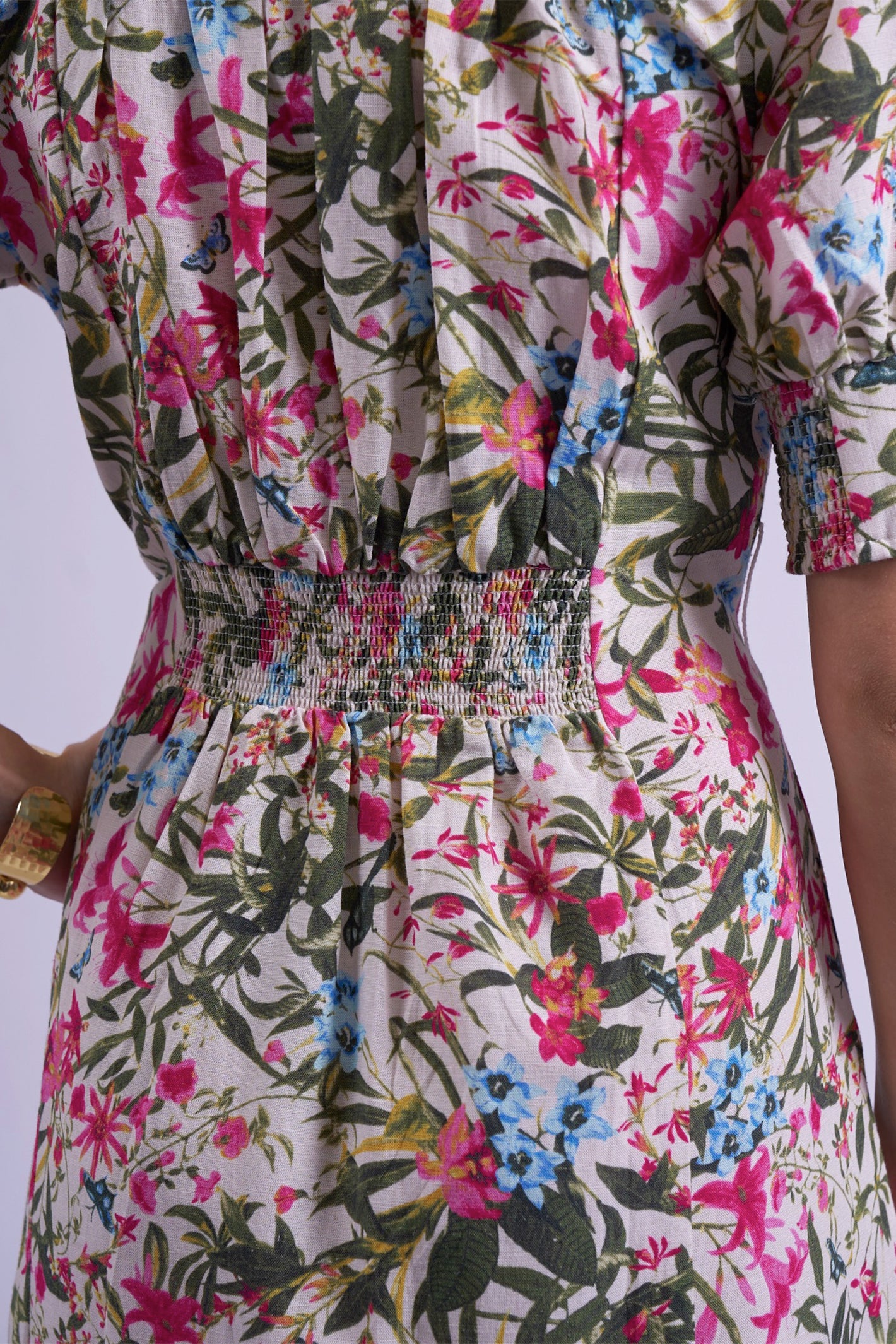 New Day Originals Sydney Botanical Print Cotton Shirt Dress