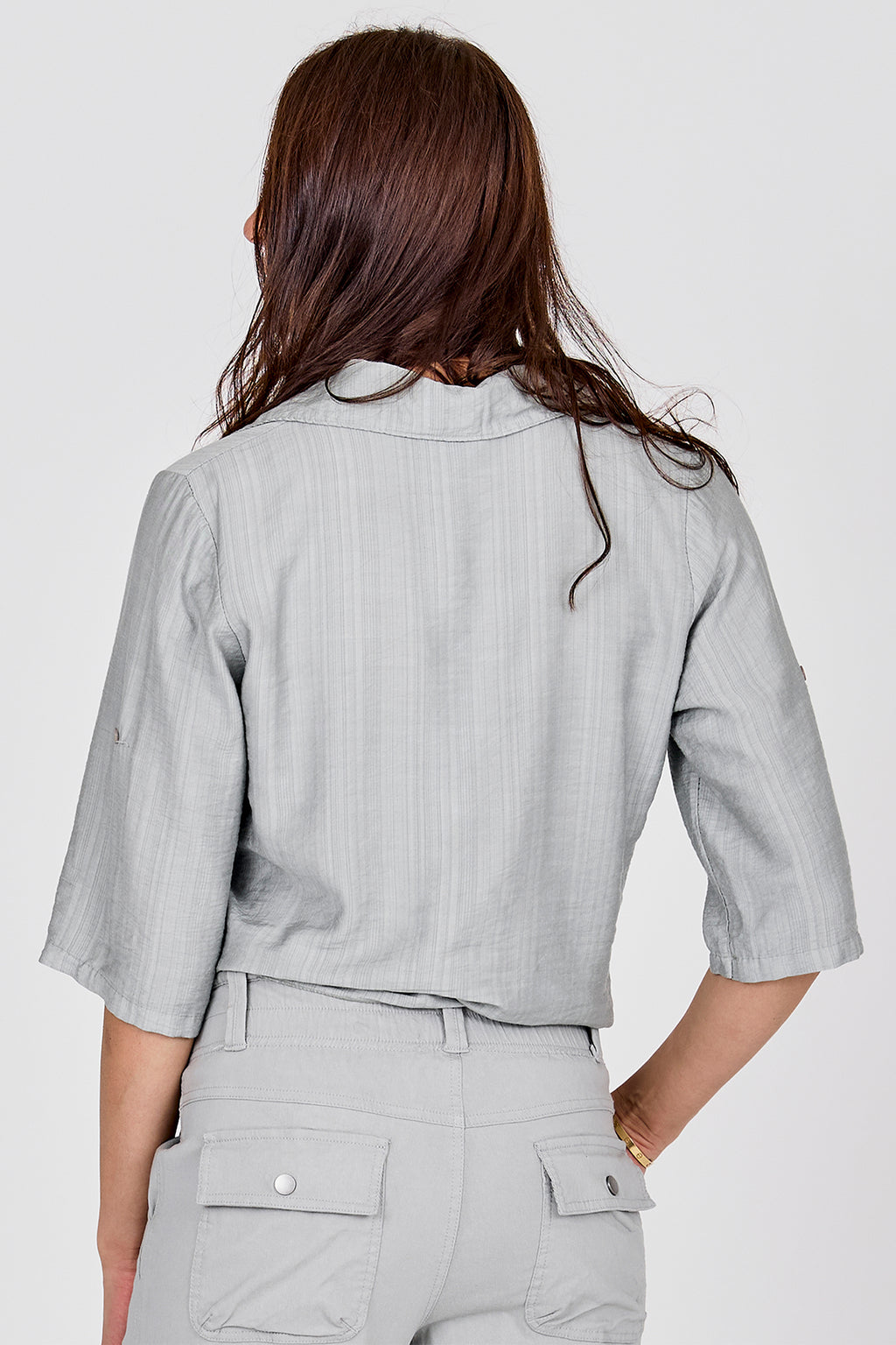 Nu Denmark Caitlin Blue Mint Tie Front Shirt 8726-40 303