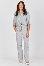 Nu Denmark Caitlin Blue Mint Tie Front Shirt 8726-40 303
