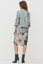 Nu Denmark Cilje Blue Mint Mix Print Tunic Dress 01-26 303