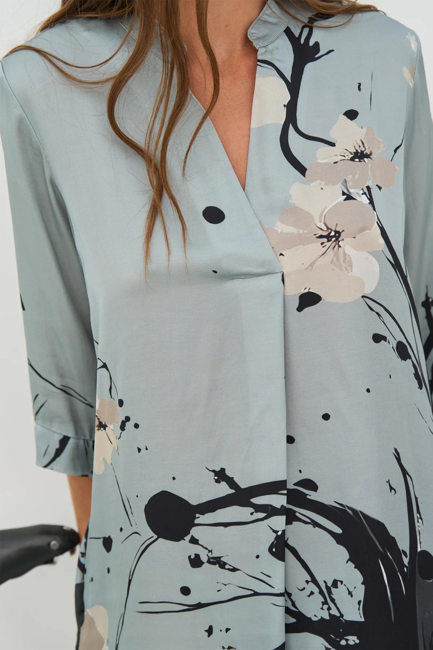 Nu Denmark Cilje Blue Mint Mix Print Tunic Dress 01-26 303