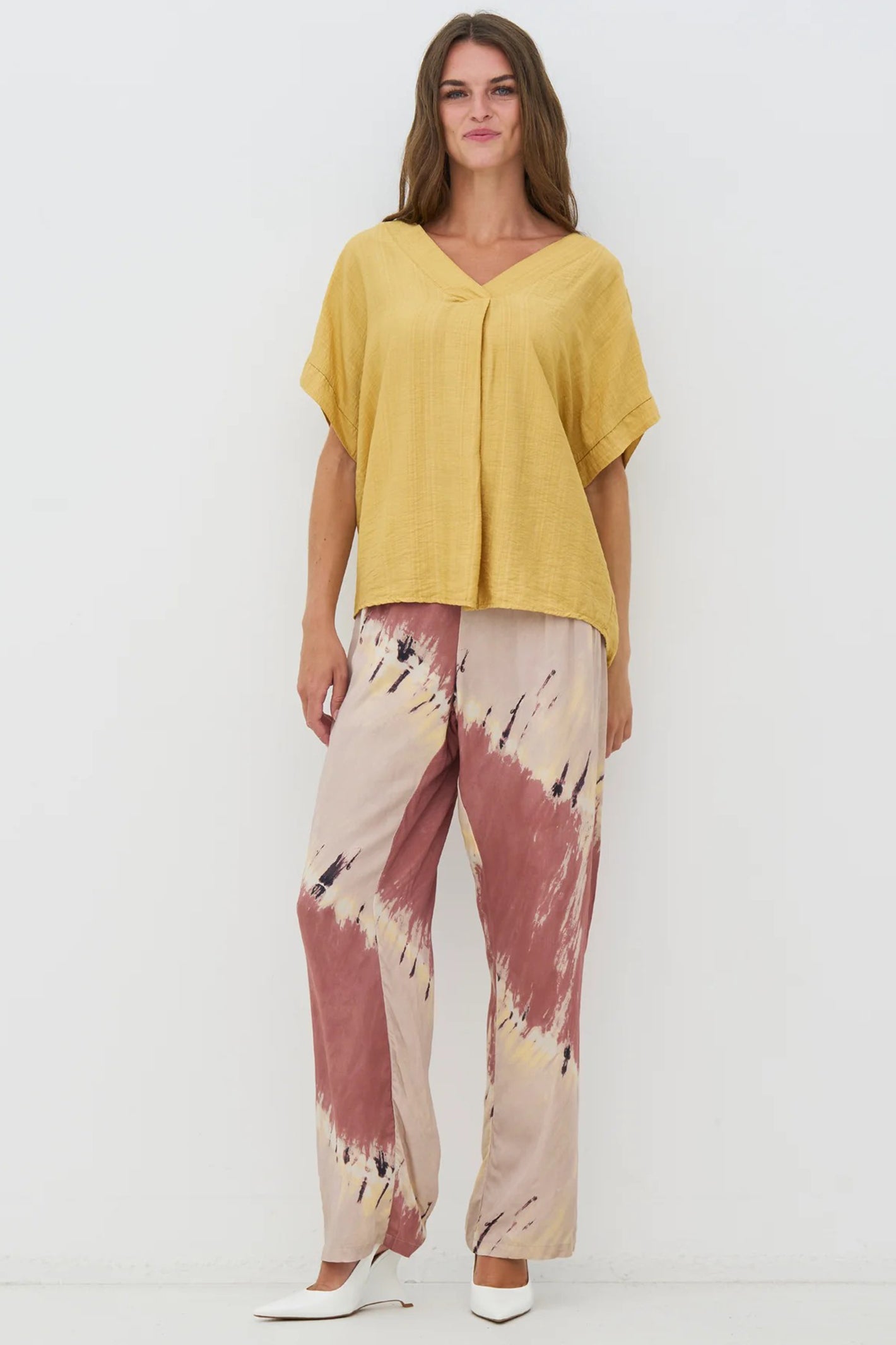 Nu Denmark Cinda Honey Gold Short Sleeve Blouse 06-40 684