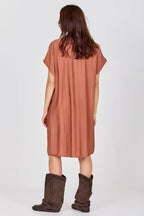 Nu Denmark Cinda Marsala Brown Tunic Dress 8757-23 590