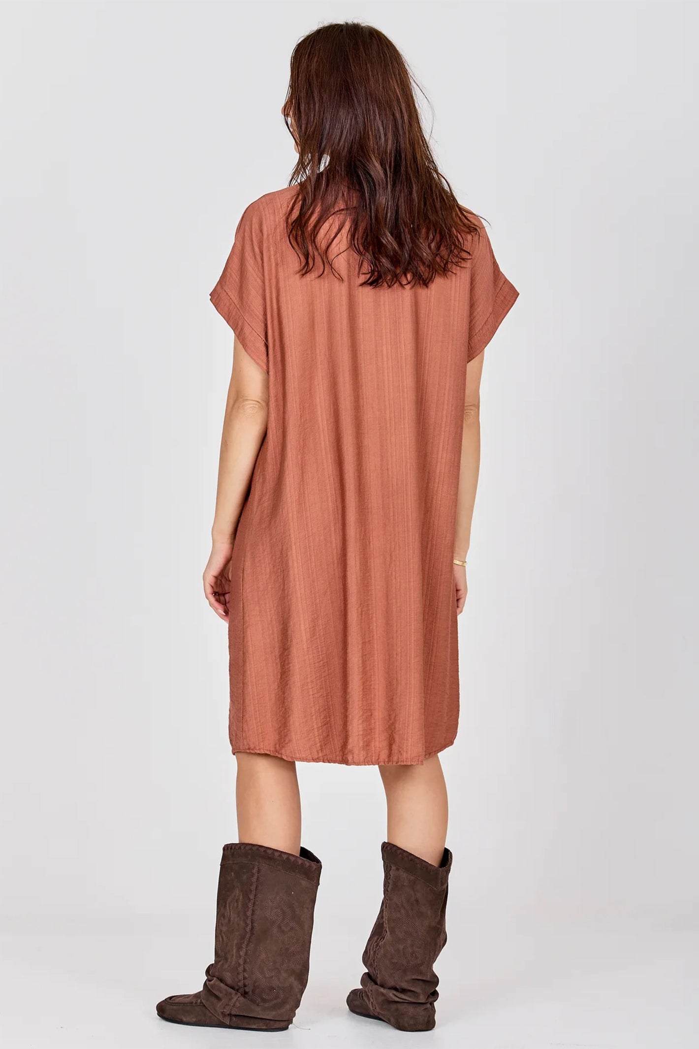 Nu Denmark Cinda Marsala Brown Tunic Dress 8757-23 590