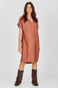 Nu Denmark Cinda Marsala Brown Tunic Dress 8757-23 590